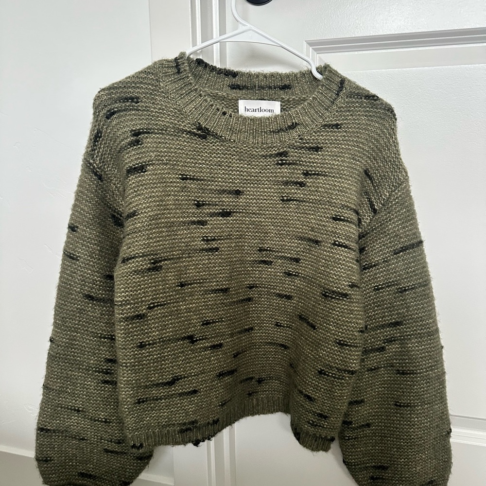 Heartloom Olive Black Speckled Women's Sweater